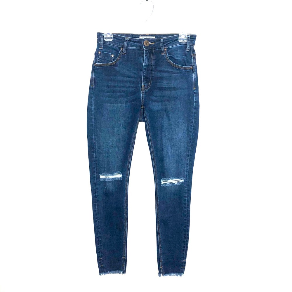 One Teaspoon High Rise Distressed Skinny Jeans